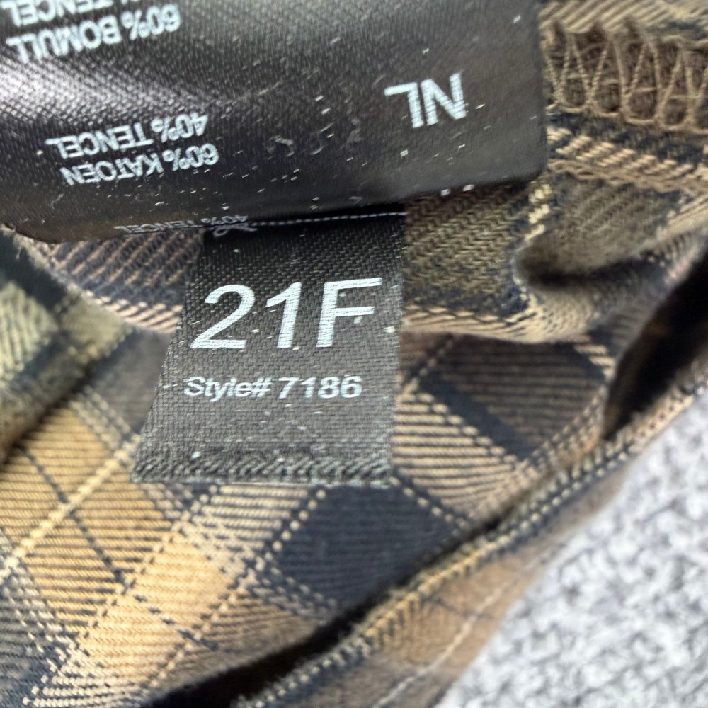 Kuhl Flannel Shirt Mens XL Brown Plaid Dillingr Cotton Tencel Soft Button Up - Picture 4 of 12